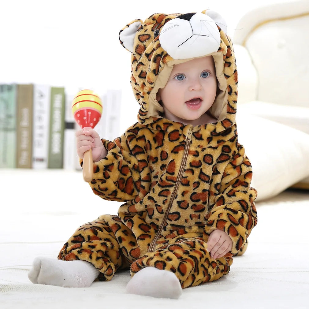 Baby Rompers  Kigurumi Lion Costume For Girls Boys Toddler Animal Jumpsuit Infant Clothes Pyjamas Kids Overalls
