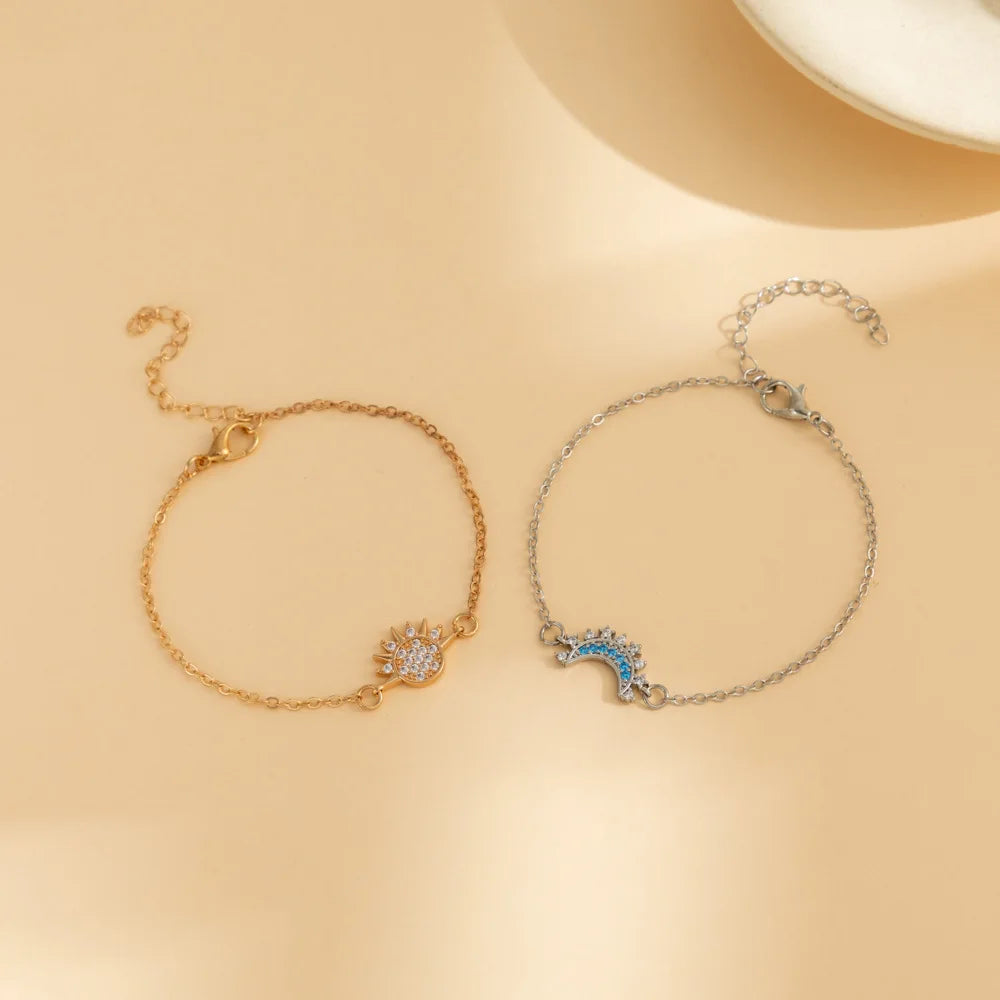 Magnetic Sun Moon Couple Necklace Fashion Chain for Men and Women