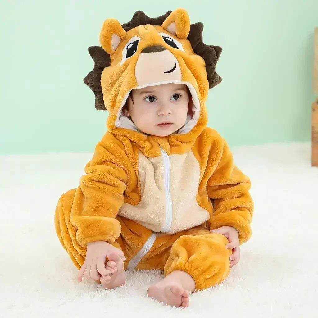 Baby Rompers  Kigurumi Lion Costume For Girls Boys Toddler Animal Jumpsuit Infant Clothes Pyjamas Kids Overalls