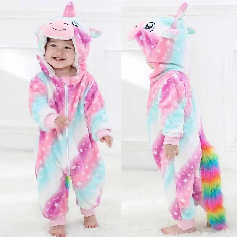 Baby Rompers  Kigurumi Lion Costume For Girls Boys Toddler Animal Jumpsuit Infant Clothes Pyjamas Kids Overalls