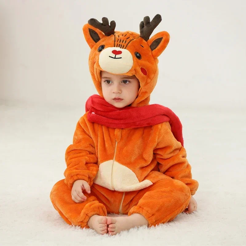 Baby Rompers  Kigurumi Lion Costume For Girls Boys Toddler Animal Jumpsuit Infant Clothes Pyjamas Kids Overalls