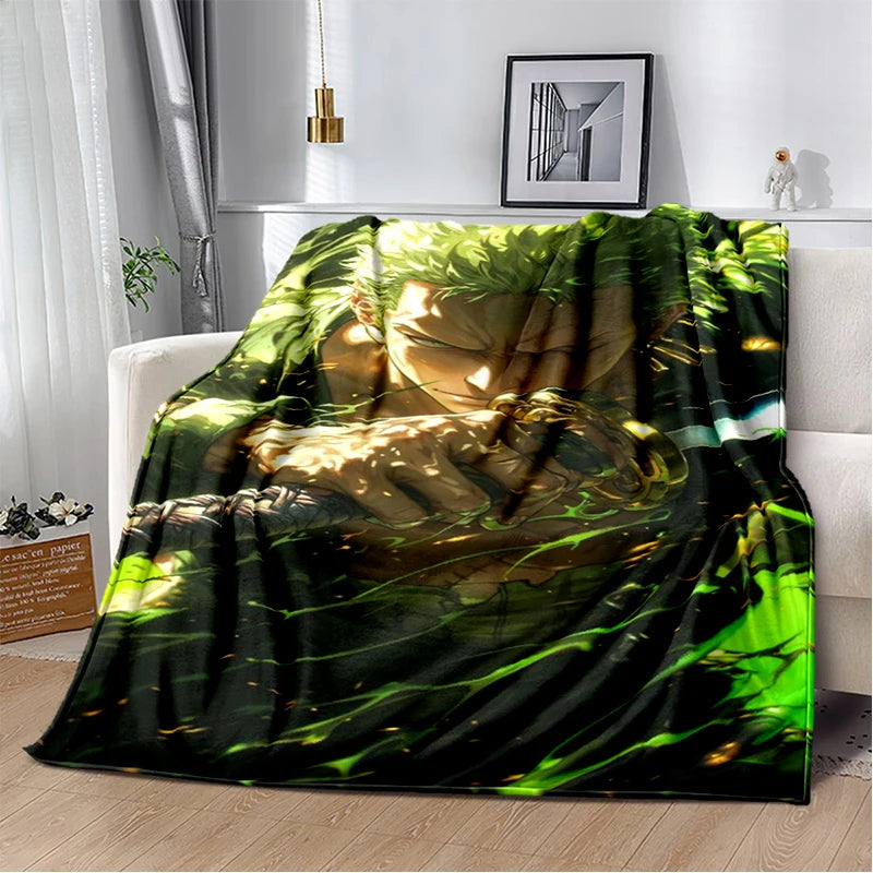 One Piece Luffy Gear 5 Wanted zoro blanket
