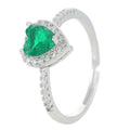 Colorful Hearts Crystal Ring Full of Zircon Opening Adjustable Finger Ring