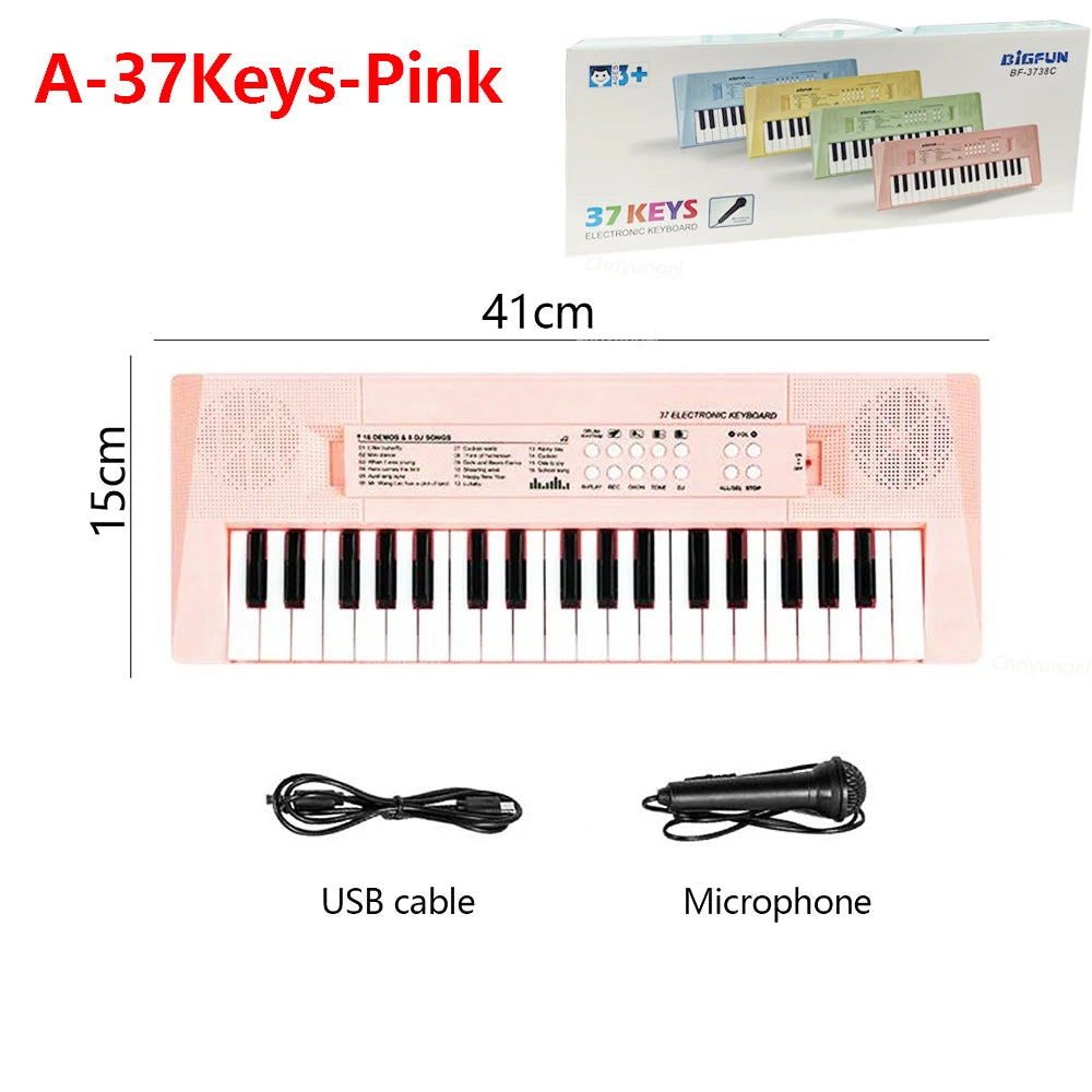 37 Keys Kids Electronic Piano Organ keyboard with Microphone