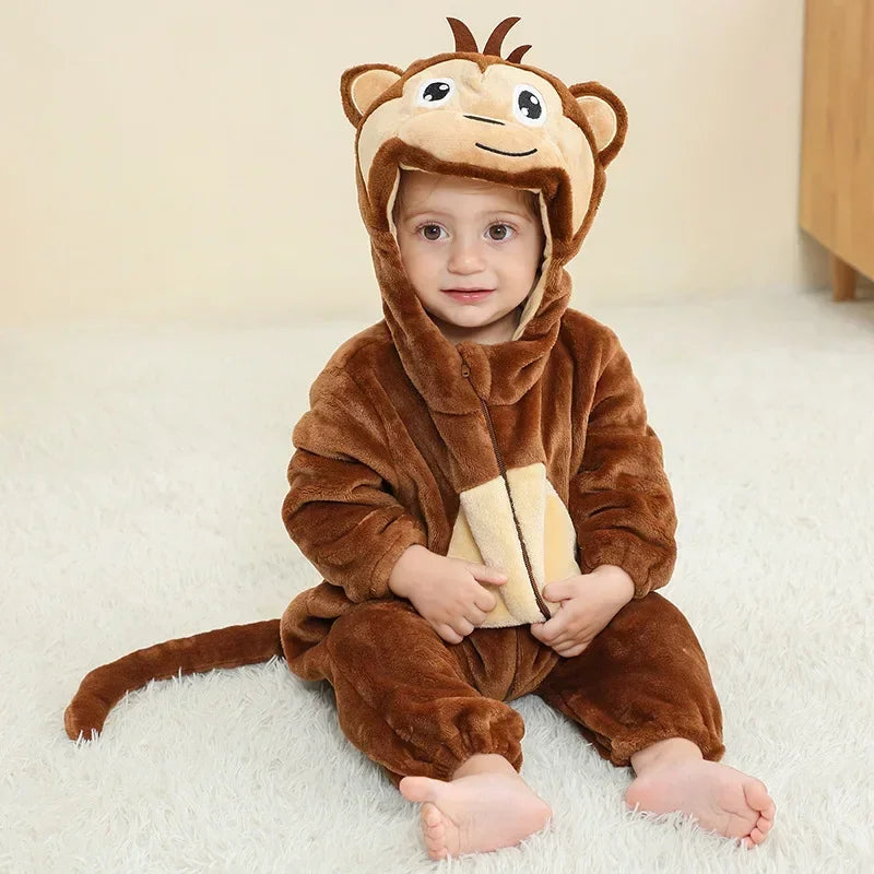 Baby Rompers  Kigurumi Lion Costume For Girls Boys Toddler Animal Jumpsuit Infant Clothes Pyjamas Kids Overalls