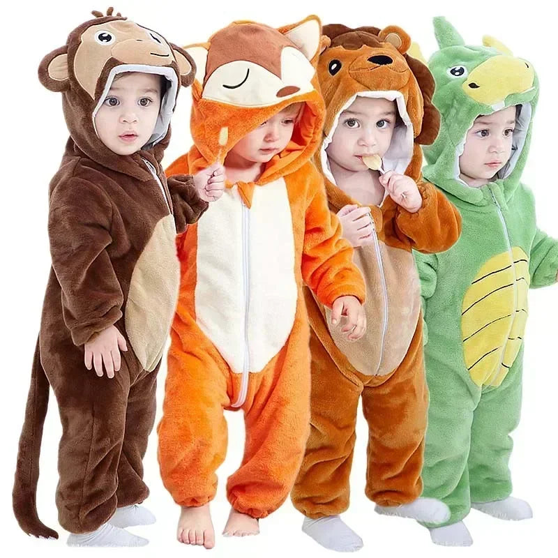 Baby Rompers  Kigurumi Lion Costume For Girls Boys Toddler Animal Jumpsuit Infant Clothes Pyjamas Kids Overalls