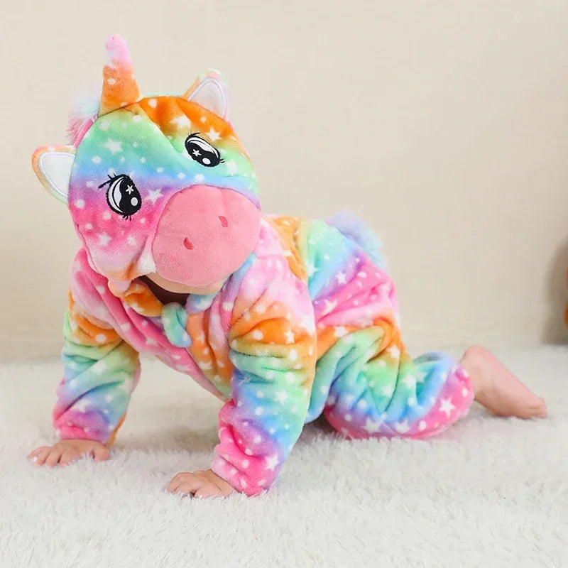 Baby Rompers  Kigurumi Lion Costume For Girls Boys Toddler Animal Jumpsuit Infant Clothes Pyjamas Kids Overalls