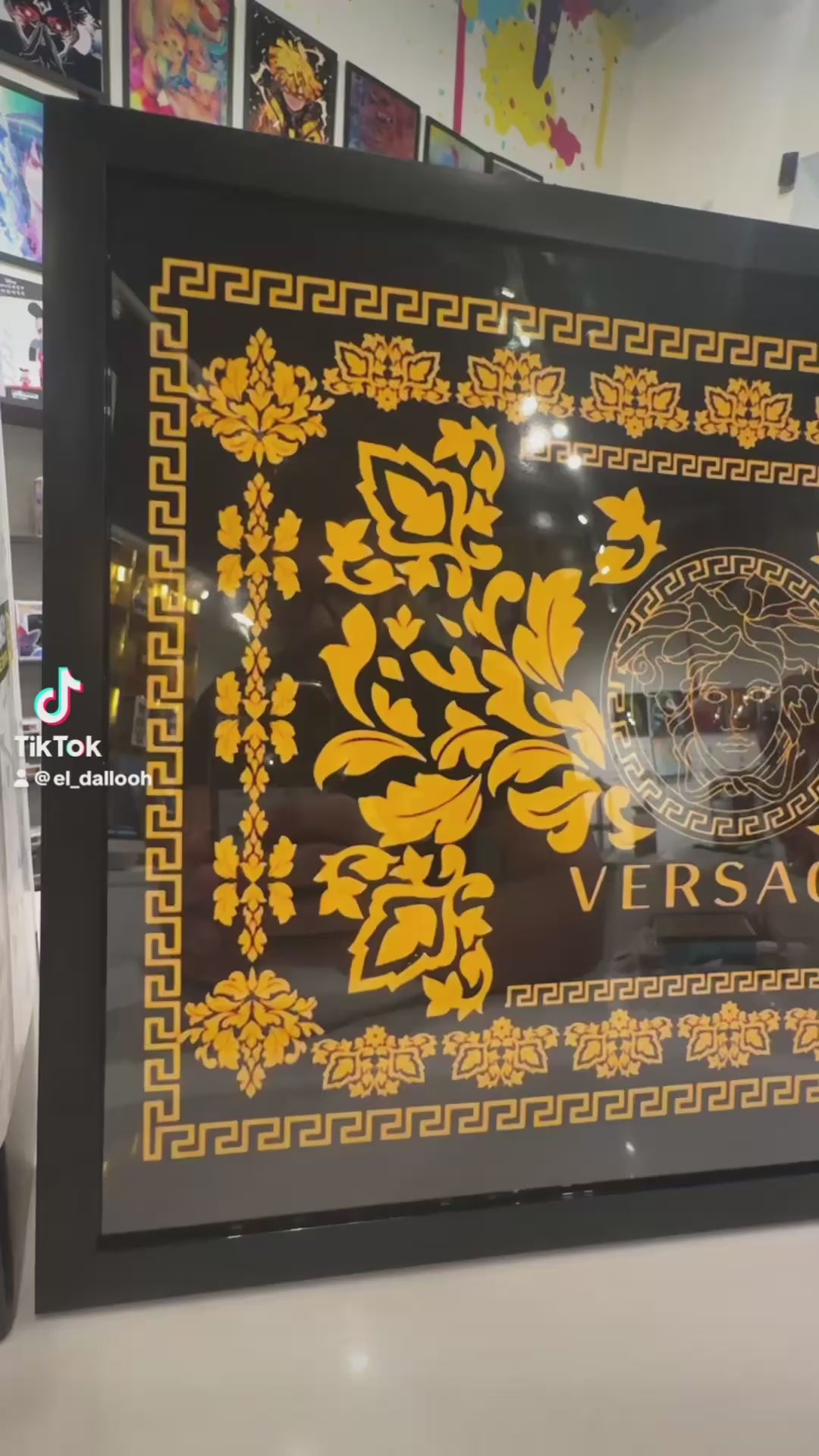 Versace Medusa Gold Framed Poster